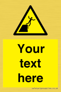 Custom Warning unstable cliff edge